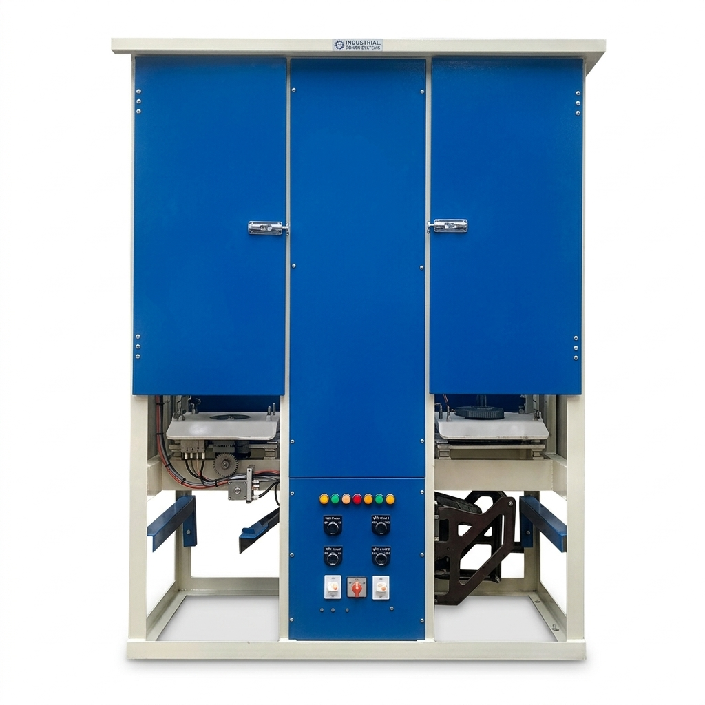 Fully Automatic Double Die Dona Pattal Machine 1000 Pcs Per Hour High Speed Heavy Duty Industrial Model SS-1000PC-11