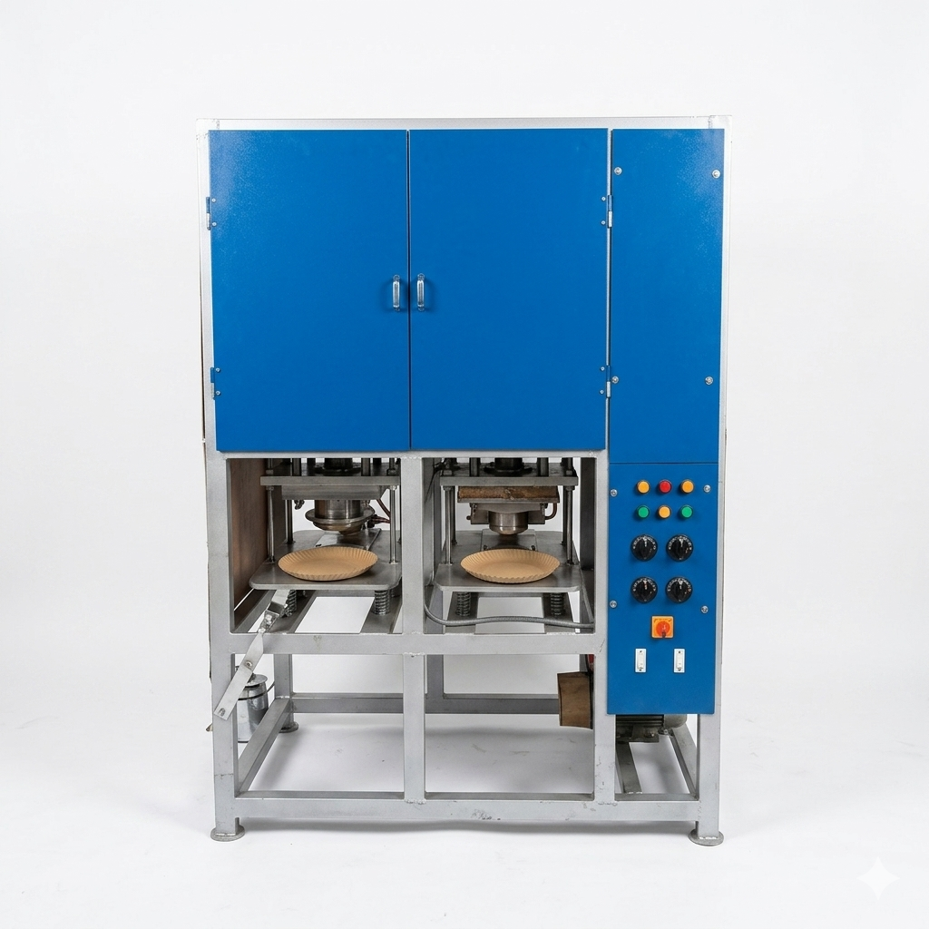 Fully Automatic Dona Pattal Machine 4-12 Inch Paper Plate Making High Speed Double Die Uses Industrial